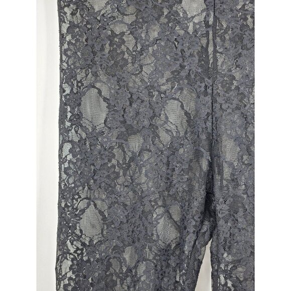 NWOT Costume Dept Lace Footless Tights Womens Medium Black - Picture 2 of 5
